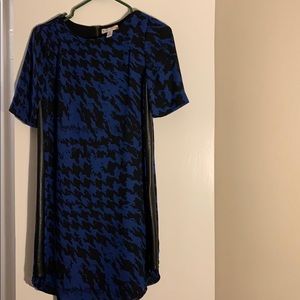 Blue and black dress